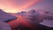 © Alicea - Glowing Auroras Over Antarctic Ice Landscape