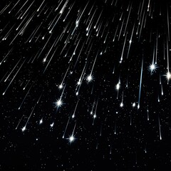 Sticker - Stunning meteor shower against a dark sky