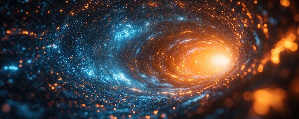 Futuristic Digital Background for AI, Neural Networks, Data Transmission, Cyberpunk Aesthetics, and Scientific Research