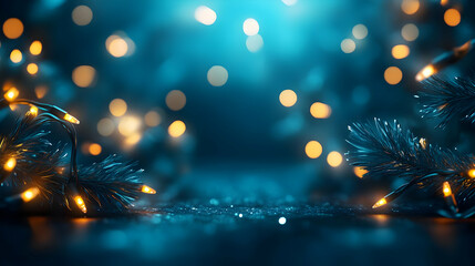 Wall Mural - a mesmerizing display of soft bokeh lights against a dark backdrop, creating a serene and magical at