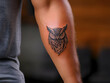 © sornram - A detailed owl tattoo on the arm, showcasing artistry and personal expression through body art.