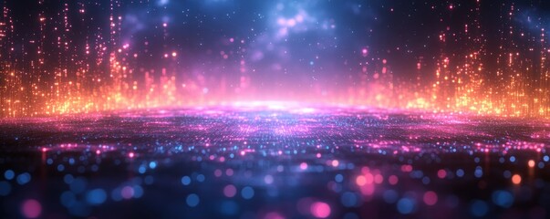 Futuristic Digital Background for Technology Neural Networks Artificial Intelligence Data Transfer Encryption and Multimedia Presentations
