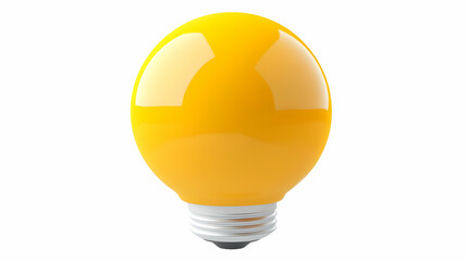 Wall Mural - a vibrant yellow light bulb symbolizing creativity and innovation, ideal for modern design projects 