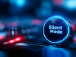 © Earny - Close-up of a glowing 'Silent Mode' button on a modern device, showcasing sleek design and vibrant lighting.