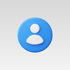 3d realistic people or person icon vector illustration