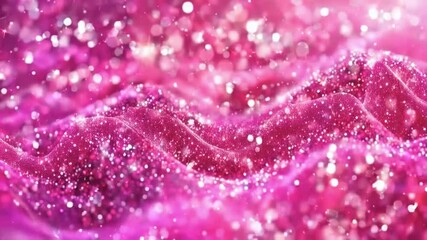 Wall Mural - shiny particle animation color pink in abstract design