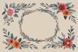 © Michael - Elegant Hand-Drawn Floral Frames Featuring Beautiful Flowers Branches and Leaves