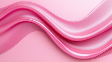 Poster - Abstract pink wavy silk fabric background.