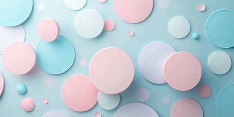 Wall Mural - Abstract Pastel Circles Design A Soft and Dreamy Background for Various Applications