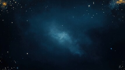Wall Mural - night sky view with glowing stars, light bokeh effect. abstract cosmic scene. vast space with many s
