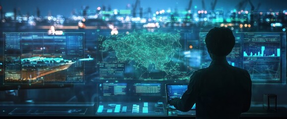 Cybersecurity Specialist Monitoring Network Activity