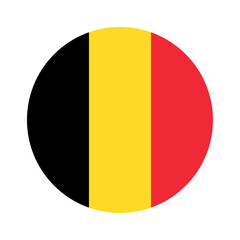 Wall Mural - Round Belgium flag icon