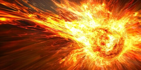 Sticker - fiery cosmic explosion plasma nebula starburst energy