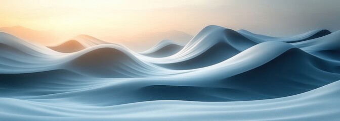 Fototapete - Minimalist Abstract Design Smooth Gray Lines Diffused Light Modern Art Symmetry Balance