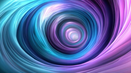 Wall Mural - Abstract Swirling Purple Blue Vortex Tunnel Spiral Design
