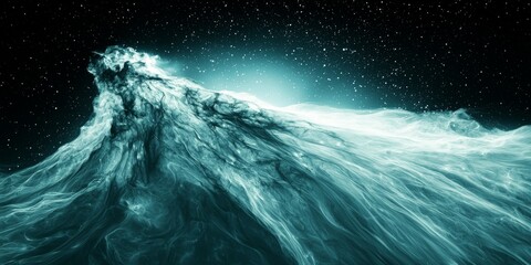 Wall Mural - ethereal nebula cosmic dust cloud starry night space background