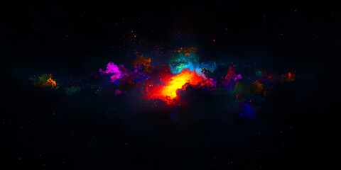 Wall Mural - cosmic nebula vibrant colors high resolution space background