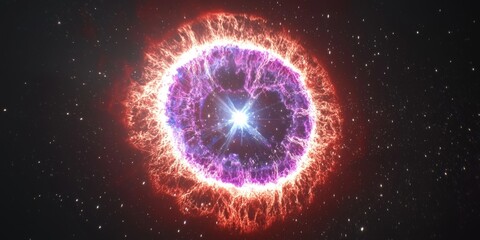 Wall Mural - vibrant nebula cosmic energy star burst galaxy space background