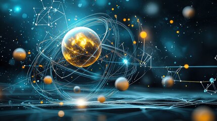 Aufkleber - Exploring a holographic galaxy a multidimensional visual experience in cosmic space with high fidelity detail