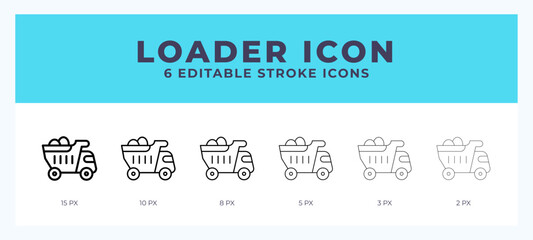 Wall Mural - loader icon set with different stroke. design elements for logo. vector illustration.