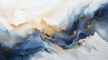 Aufkleber -  Marble effect background. Fluid art texture. Backdrop with abstract mixing paint effect. Mixed paints for interior poster.