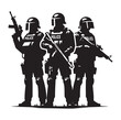 © Joynab - Riot police silhouette vector illustration