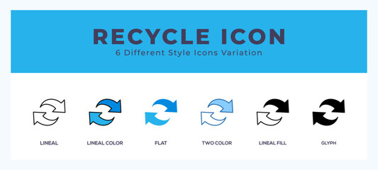 Wall Mural - recycling set of vector icon. for web. and mobile app