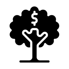 Wall Mural - Money Tree Solid Icon