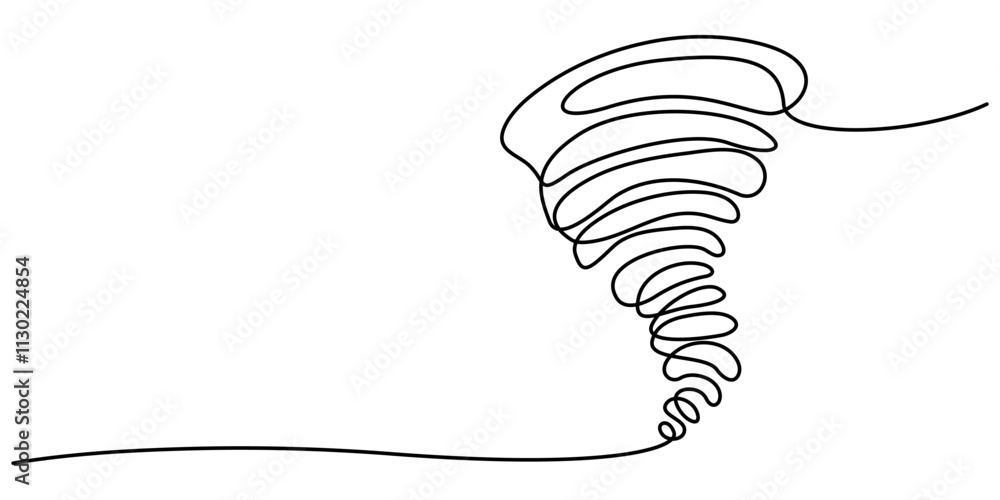 Vector hand drawn illustrations tornado. Doodle style on white ...