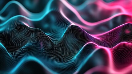 Poster - Abstract wave pattern in vibrant colors, showcasing fluid motion and depth.