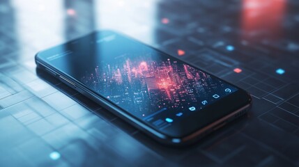 Wall Mural - realistic vector set of laptop, smartphone and computer with internet of things and smart city devic