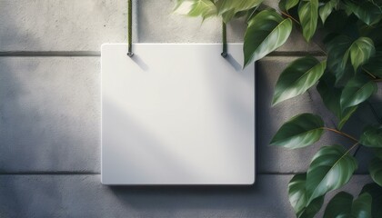 blank sign on the wall