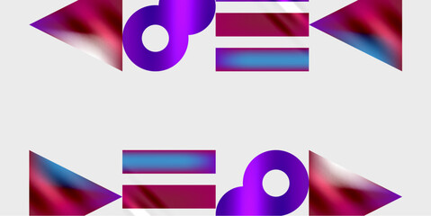 Aufkleber - Circles and triangles modern art. Vector Illustration For Wallpaper, Banner, Background, Card, Book Illustration, landing page