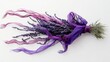 © stopcontrol - A vibrant lavender bundle tied with a contrasting deep purple ribbon, displayed on a white background