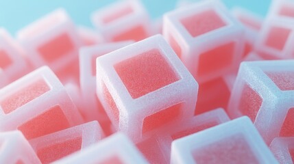 Aufkleber - Abstract Pink Cubes Background 3D Render Texture Design