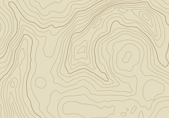Leinwandbilder - Topographic map background with altitude lines. Abstract terrain topography with elevation levels of the relief