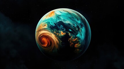Wall Mural - Striking wallpaper of a radiant gas giant, perfect for fans of cosmic art.