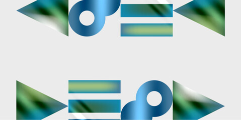 Aufkleber - Triangles, circles, squares, rectangles design. Vector Illustration For Wallpaper, Banner, Background, Card, Book Illustration, landing page