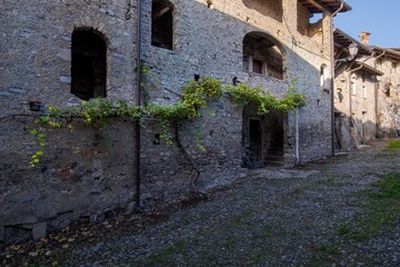 Wall Mural - Street in old town of Porlezza