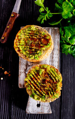 Sticker - Fresh sandwich with avocado and herbs and seeds