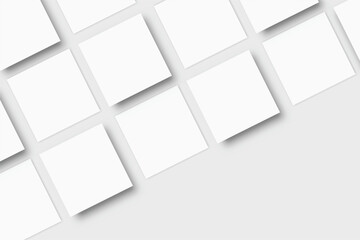 Wall Mural - social media post interface mockup. social media mobile app page template design for user carousel s