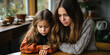 © Artistic Hub - mother and daughter are reading book
