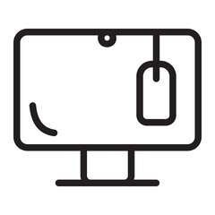 monitor line icon