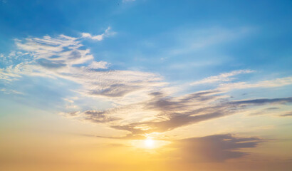 Wall Mural - sky background on sunset. nature abstract composition