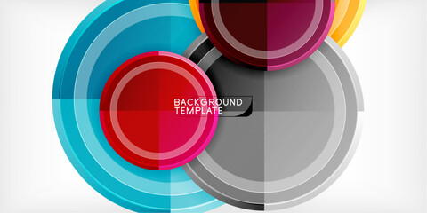 Aufkleber - Geometric design abstract background - circles