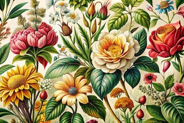  Vintage Botanical Line Art Prints, Hand Engraved Flower Illustrations, Antique Plant Drawings, Floral Wall Art, Botanical Art Prints, Vintage Flower Posters