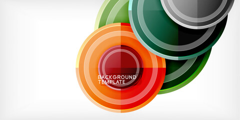 Leinwandbilder - Geometric design abstract background - circles
