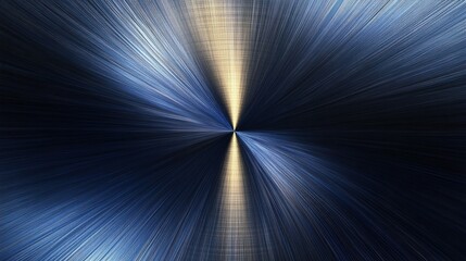 Wall Mural - abstract light burst with dynamic lines in blue and gold tones