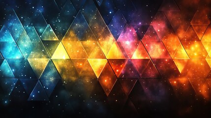 Wall Mural - a triangle rainbow prism light effect background overlay, representing a colorful pattern design