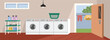 © Hayclaw Here - Laundry home. Backyard. Laundry service. Laundry basket. Door. Detergent.